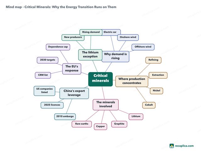 Mind map: Critical Minerals
