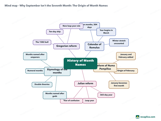 Mind map: Why September Isn't the Seventh Month