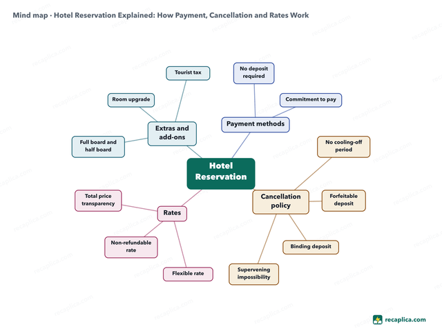 Mind map: Hotel Reservation Explained