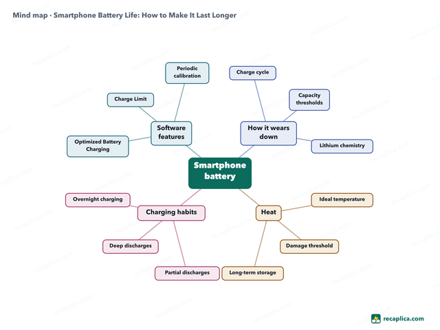 Mind map: Smartphone Battery Life