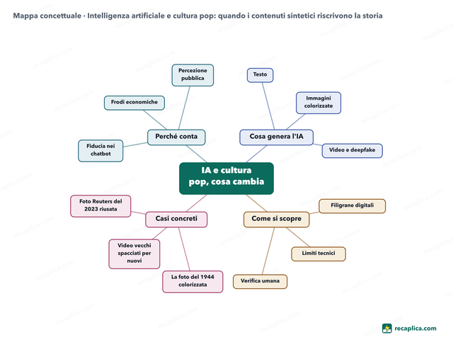 Mappa concettuale: Intelligenza artificiale e cultura pop